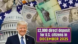 $2,000 direct deposit for U.S. citizens in December 2025, eligibility, payment dates & IRS instructions