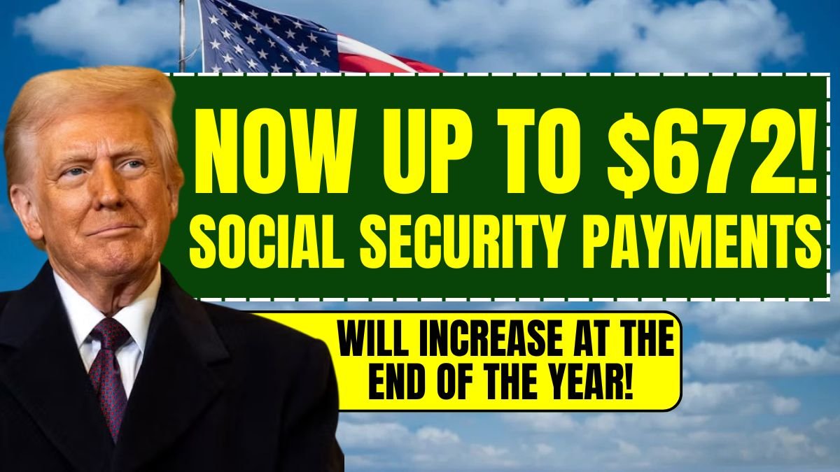 Social Security payments will increase at the end of the year! Now up to $672!